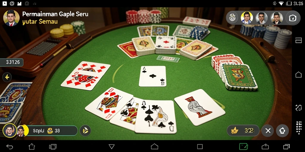 Screenshot gameplay <strong>3126</strong> menampilkan keseruan bermain Gaple.