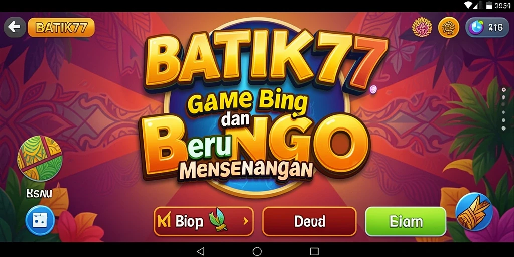 Tampilan gameplay seru game Bingo BATIK77.