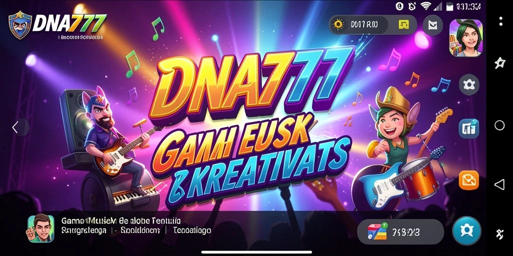 Tampilan gameplay interaktif yang penuh warna di DNA777.