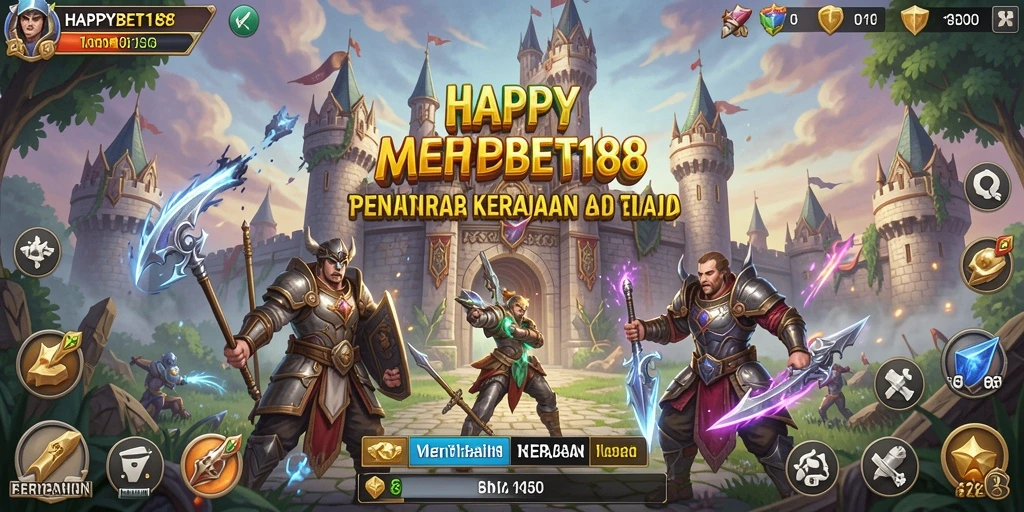 Tangkapan layar gameplay <strong>HAPPYBET188</strong> menampilkan aksi seru Tower Defense.