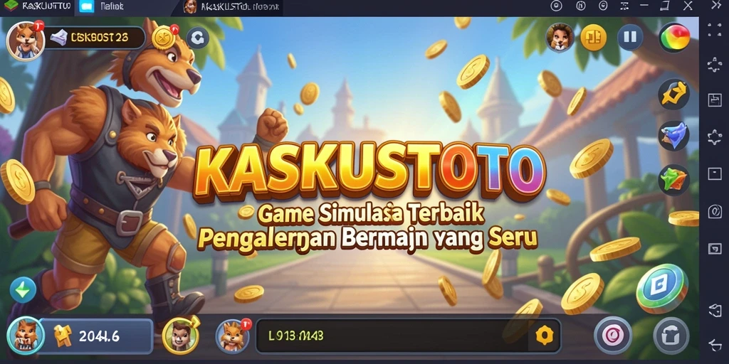 Tangkapan layar KASKUSTOTO menunjukkan aksi seru dalam gameplay Simulation.