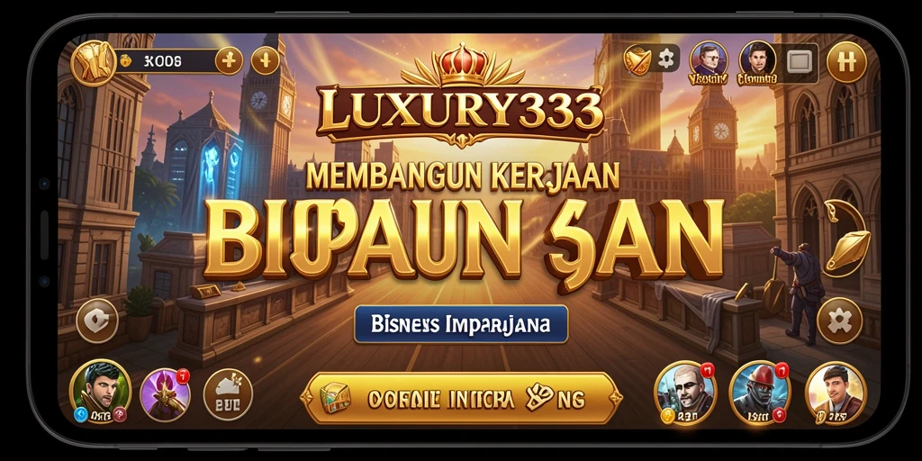 Screenshot menunjukkan gameplay mendalam LUXURY333 dengan berbagai usaha yang dapat dikelola.