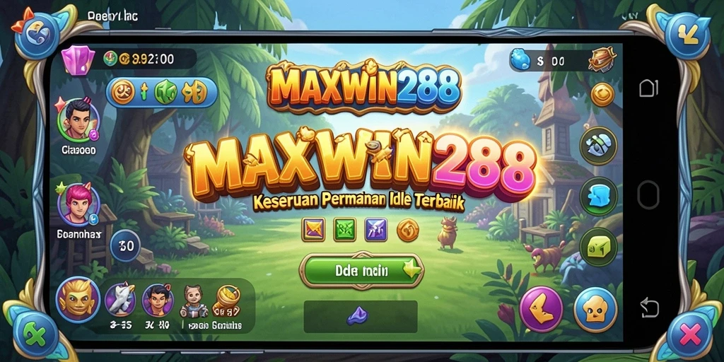 Screenshot gameplay <strong>MAXWIN288</strong> yang menunjukkan aktivitas idle yang mengasyikkan.