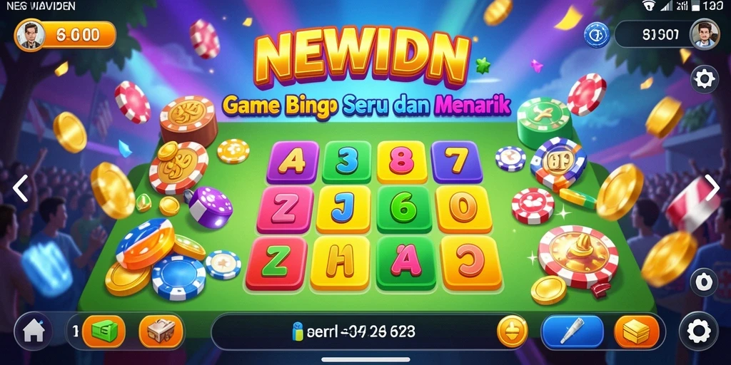 Tampilan gameplay menarik dari game Bingo NEWIDN.