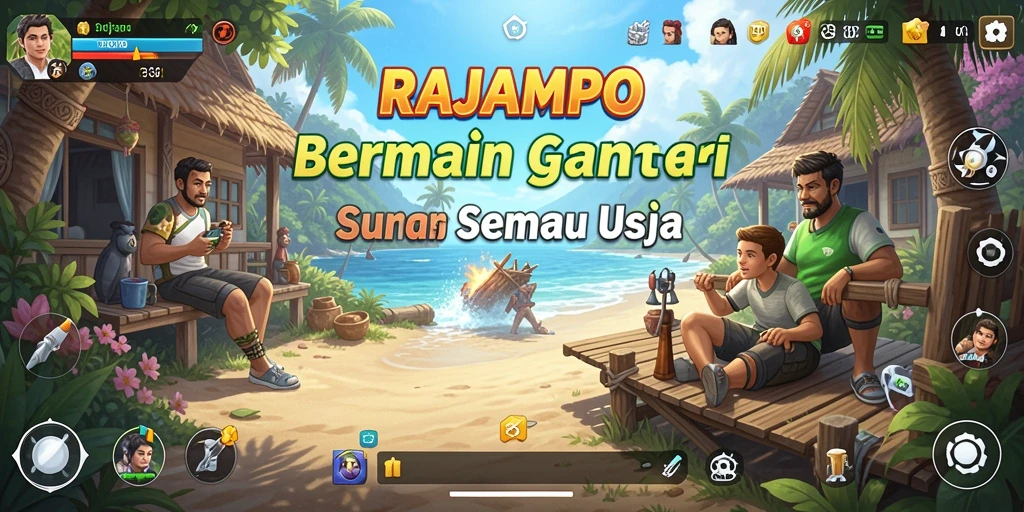 Tampilan gameplay RAJAMPO yang penuh warna dan menarik.