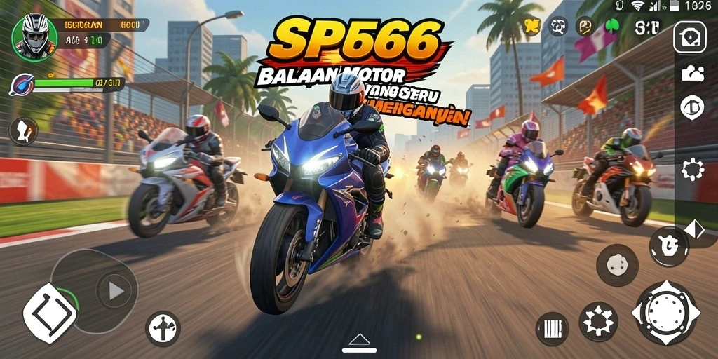 Gameplay menegangkan balapan motor di SP666.